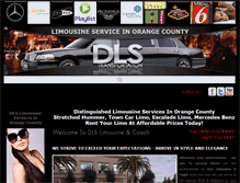 Tablet Screenshot of dlslimoandcoach.com